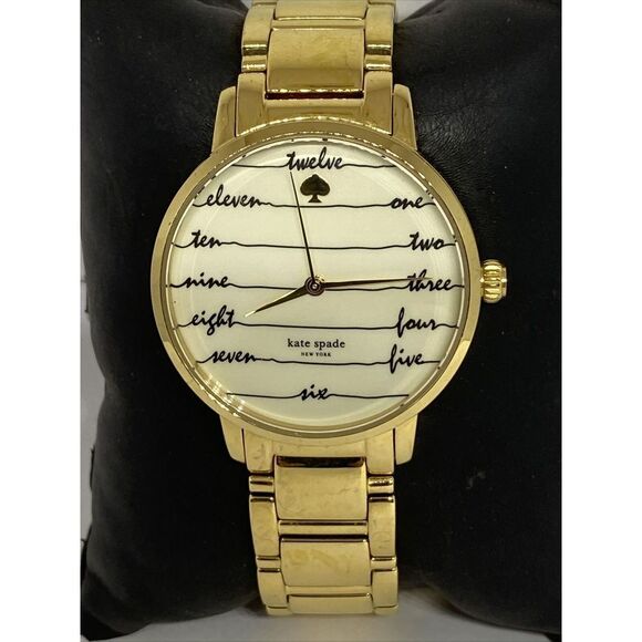 Kate Spade KSW1060 Women\'s Gold Stainless Steel Analog Cream Dial Watch JK827 main image 12